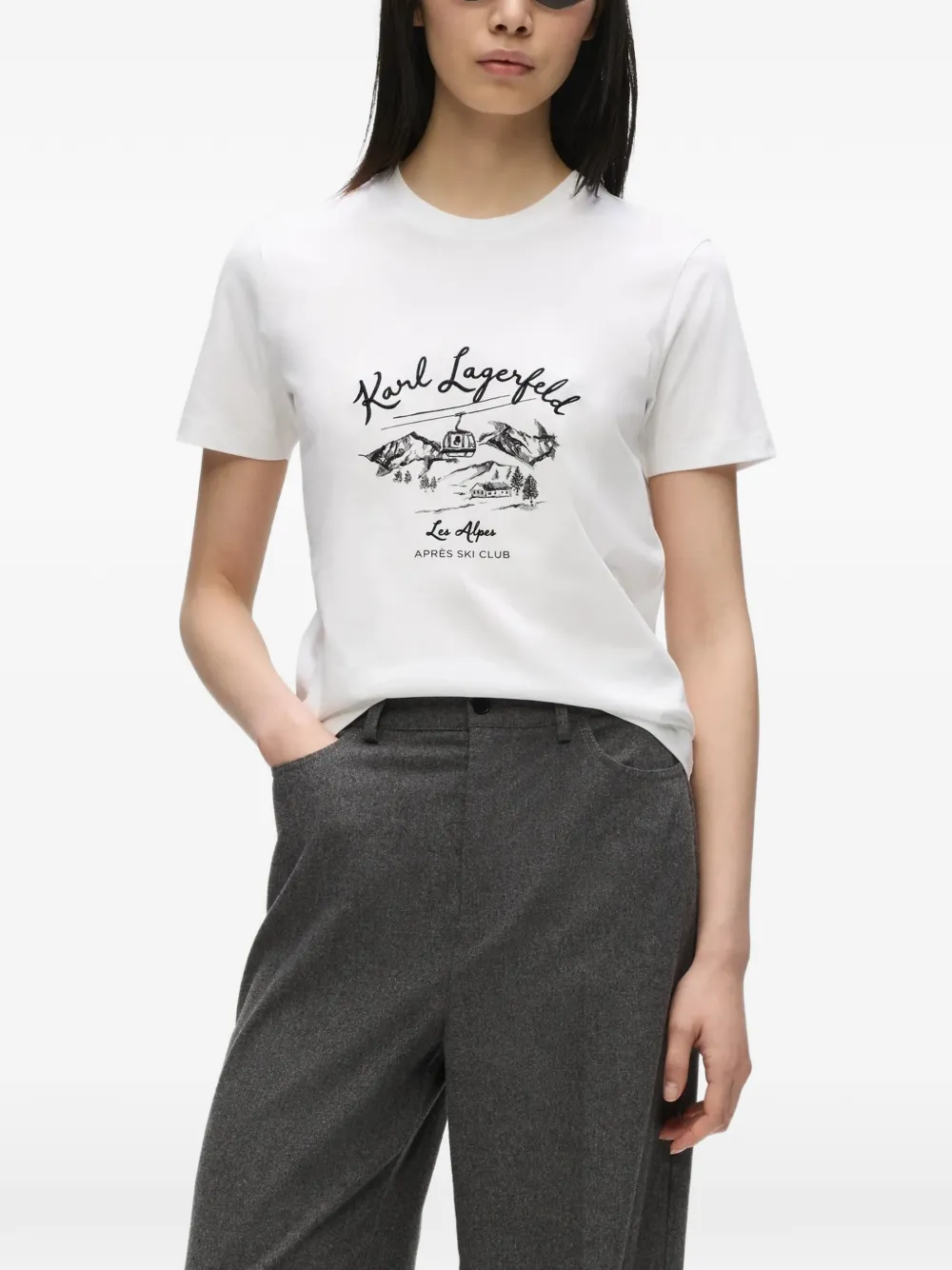 Karl Lagerfeld T-shirt met ronde hals Wit