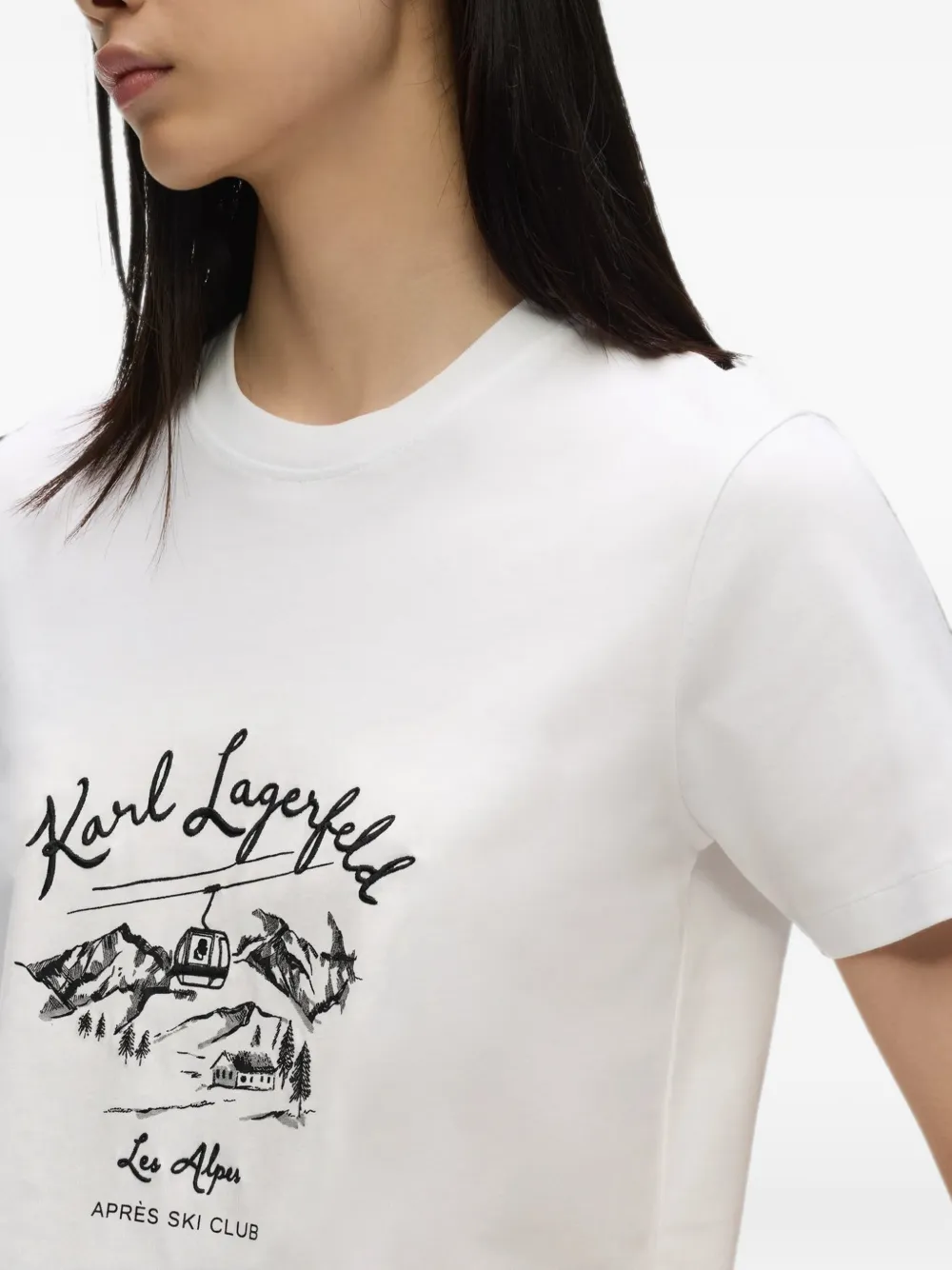 Karl Lagerfeld T-shirt met ronde hals Wit