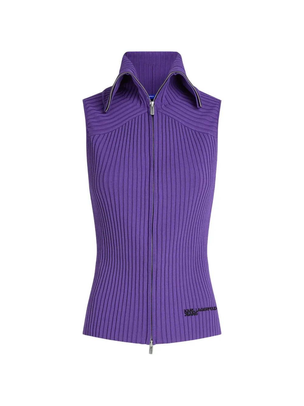 Karl Lagerfeld Jeans zip knit vest - Viola