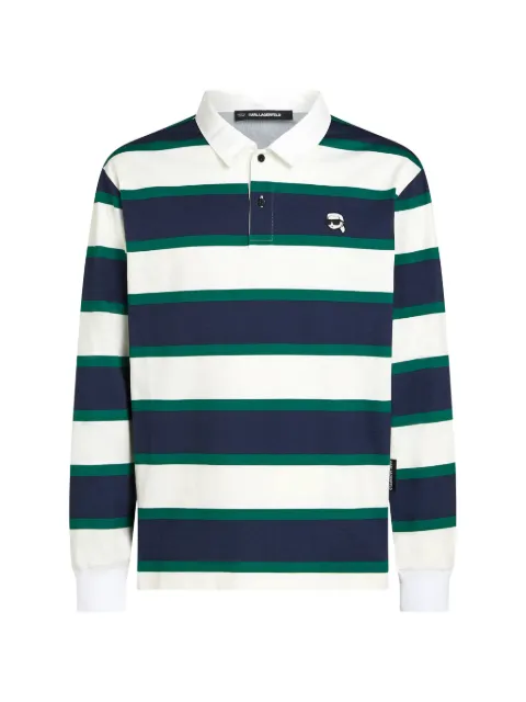 Karl Lagerfeld Ikon striped rugby polo shirt