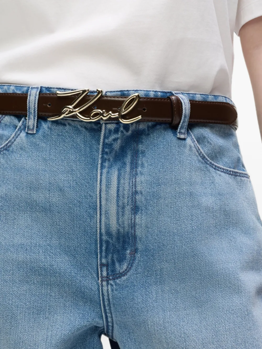 Karl Lagerfeld K Signature riem Bruin
