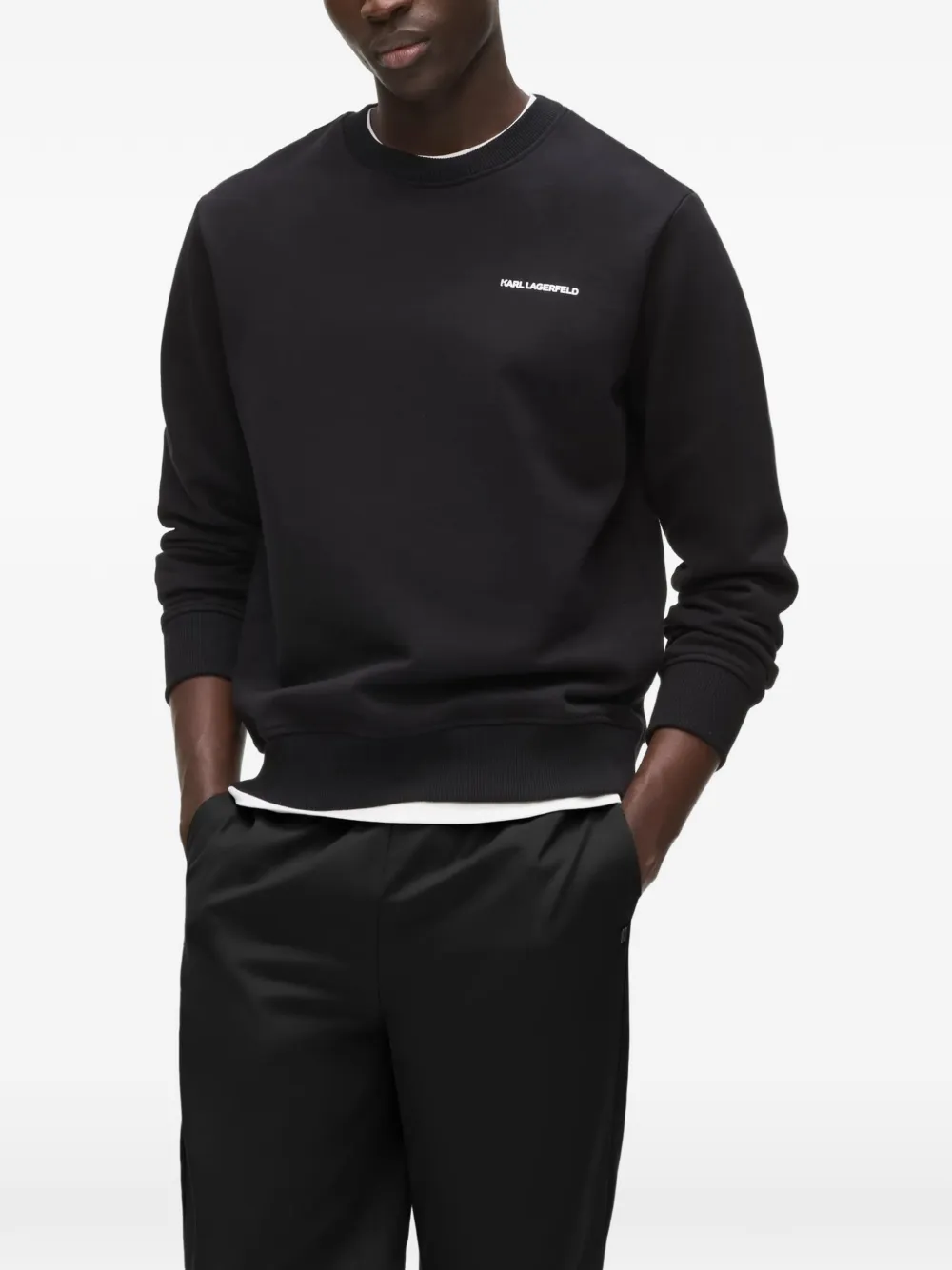 Karl Lagerfeld Rue St-Guillaume regular-fit sweater Zwart