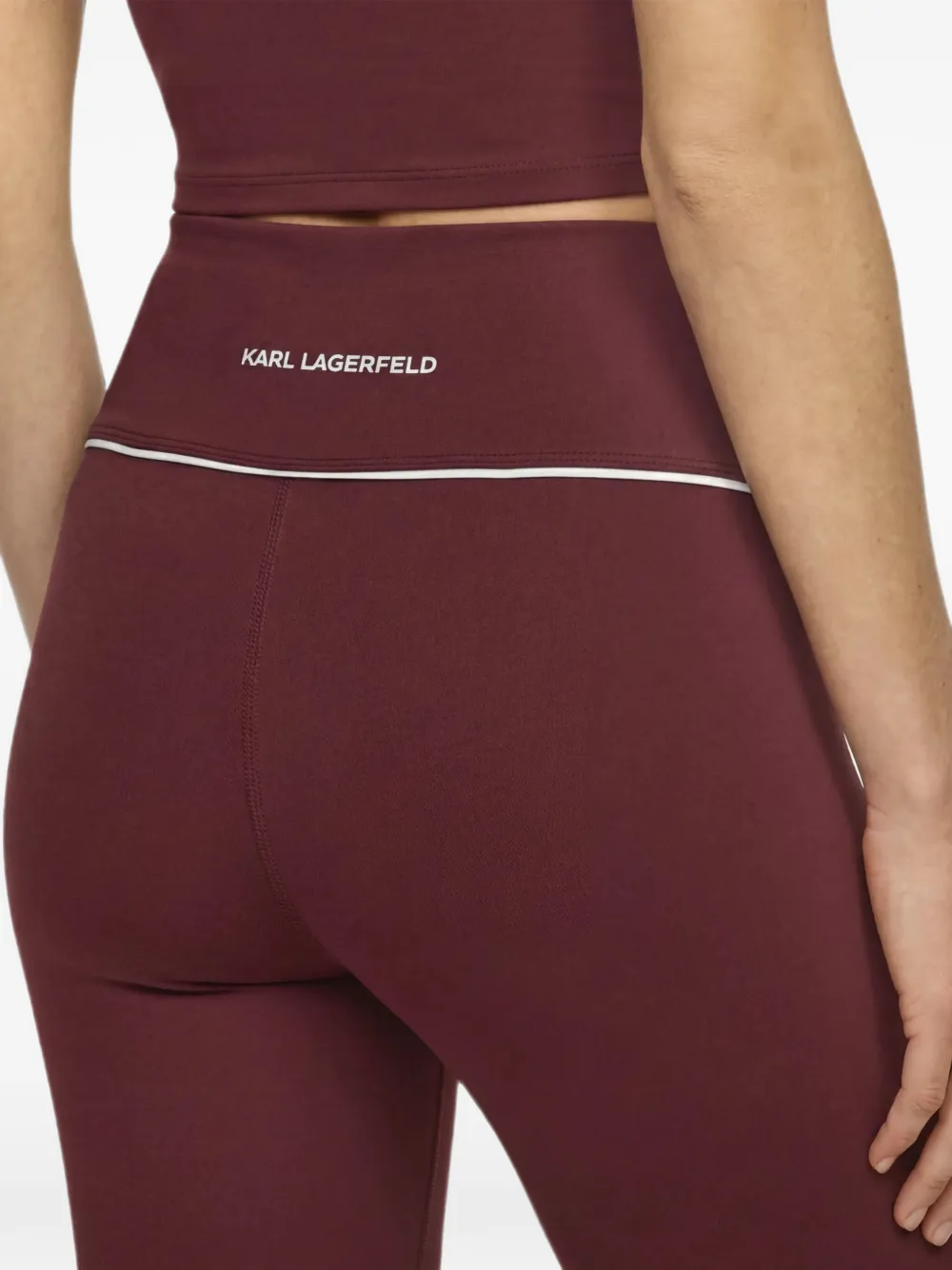 Karl Lagerfeld Athleisure legging met contrasterende afwerking Rood