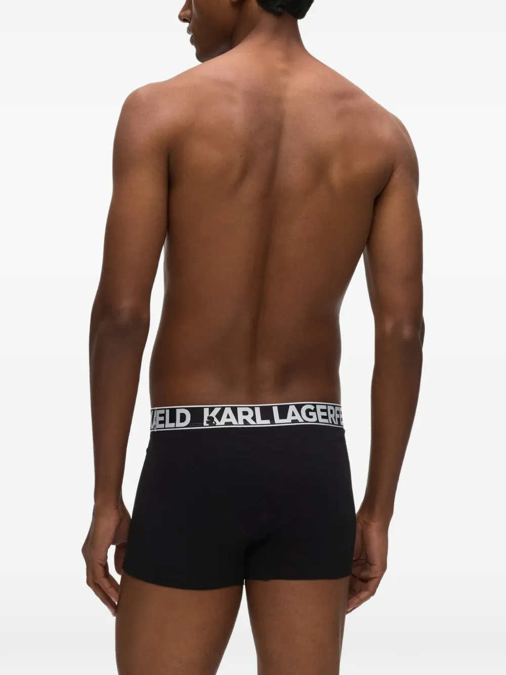 Karl Lagerfeld Vijf boxershorts met logoband Zwart