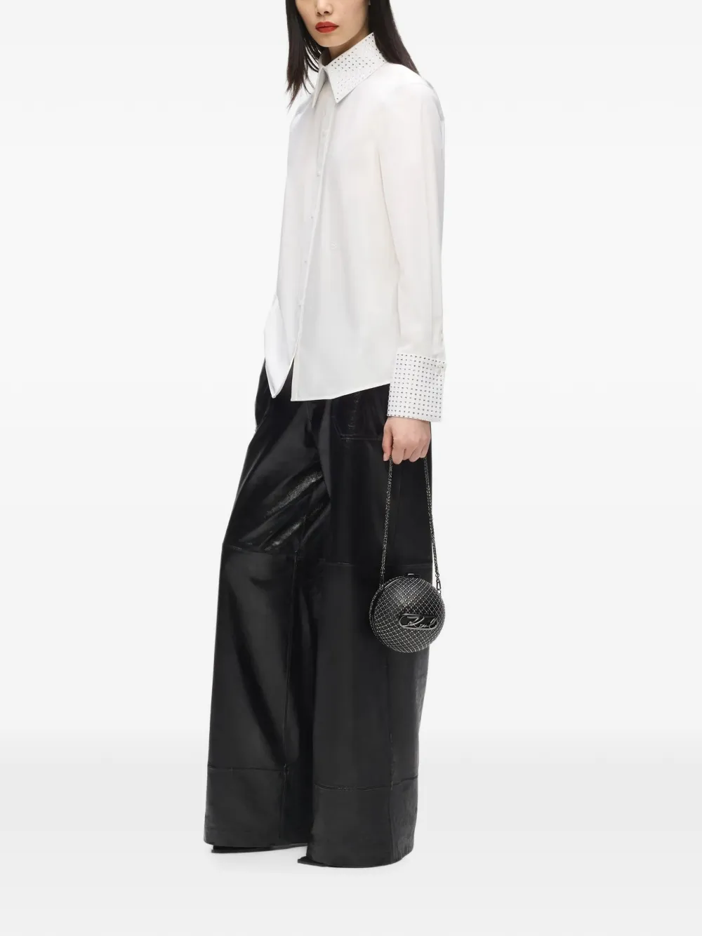 Karl Lagerfeld Blouse met stras Wit