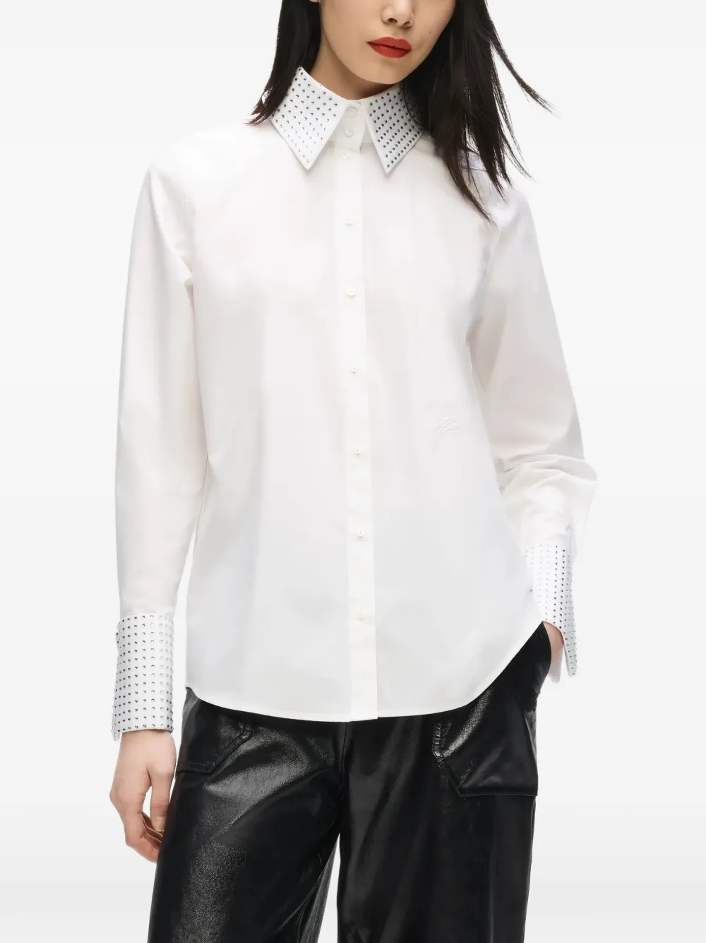 Karl Lagerfeld Blouse met stras Wit