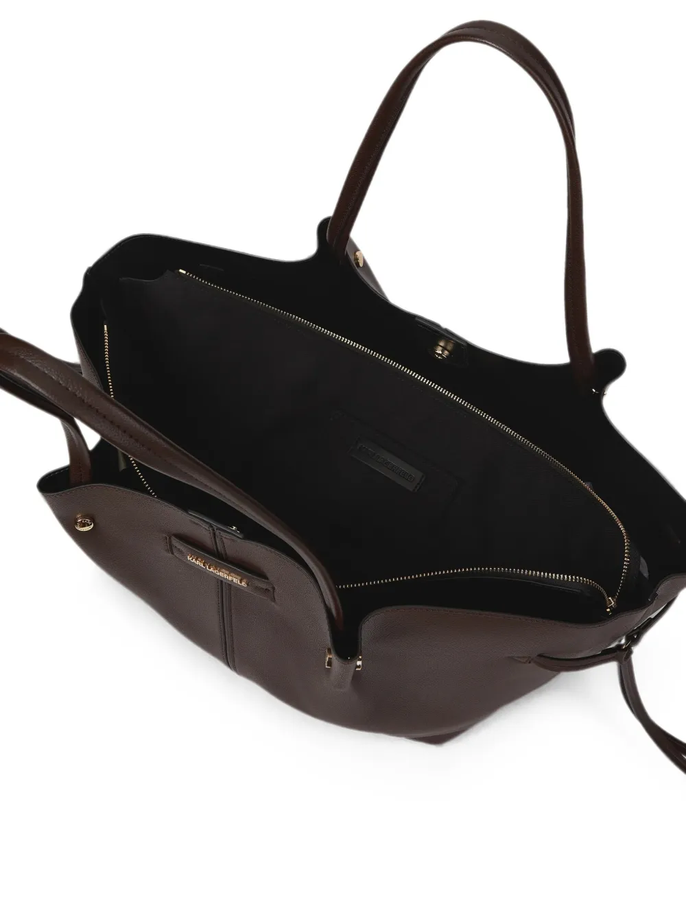 Karl Lagerfeld Medium K Pierced shopper Bruin