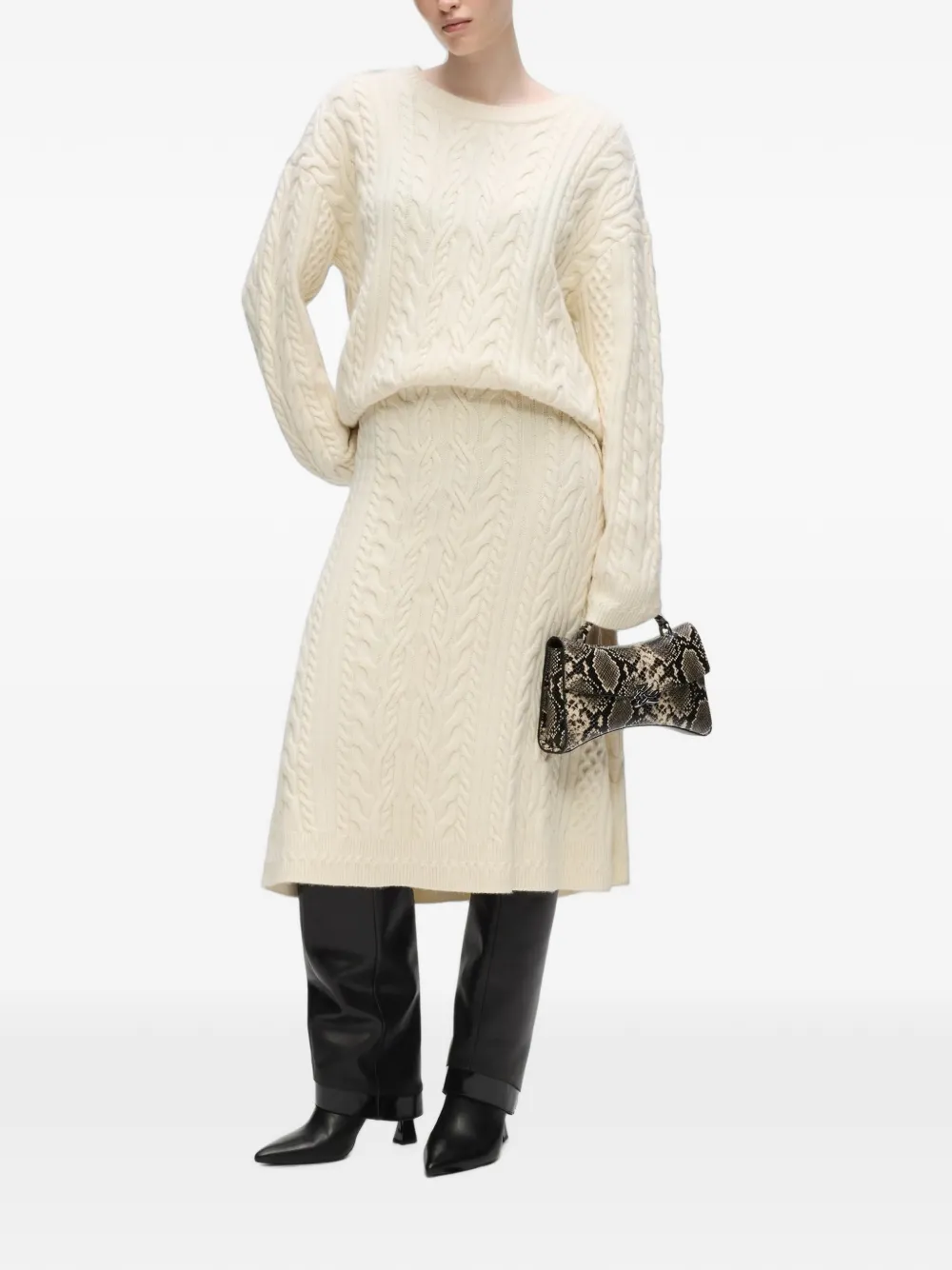 Karl Lagerfeld K Autograph Twist tas met handvat Zwart