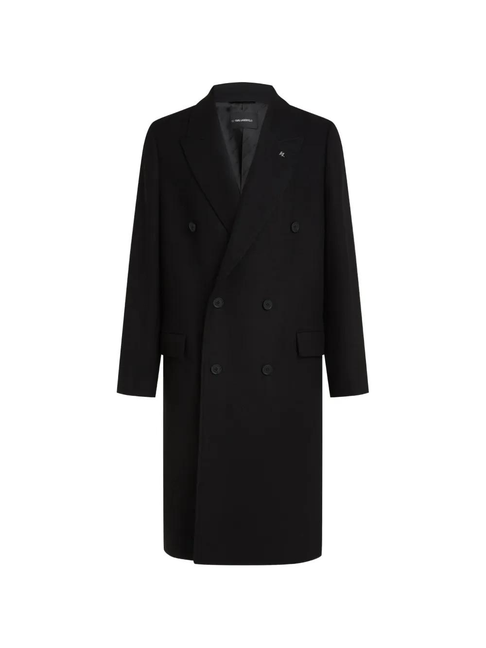 Karl Lagerfeld Langer Strickmantel - Schwarz