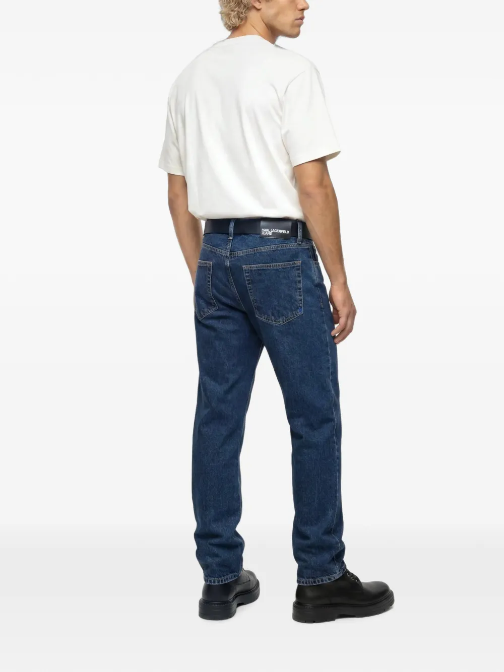 Karl Lagerfeld Jeans Straight jeans met logo Blauw