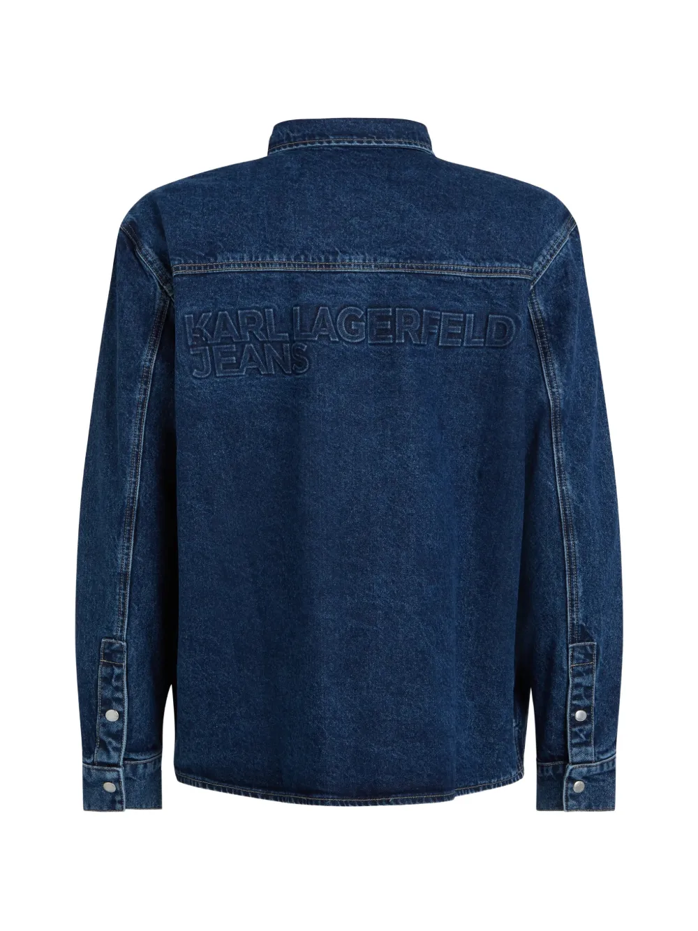 Karl Lagerfeld Jeans logo denim overshirt Blauw
