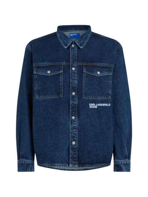 Karl Lagerfeld Jeans logo牛仔夹克式衬衫