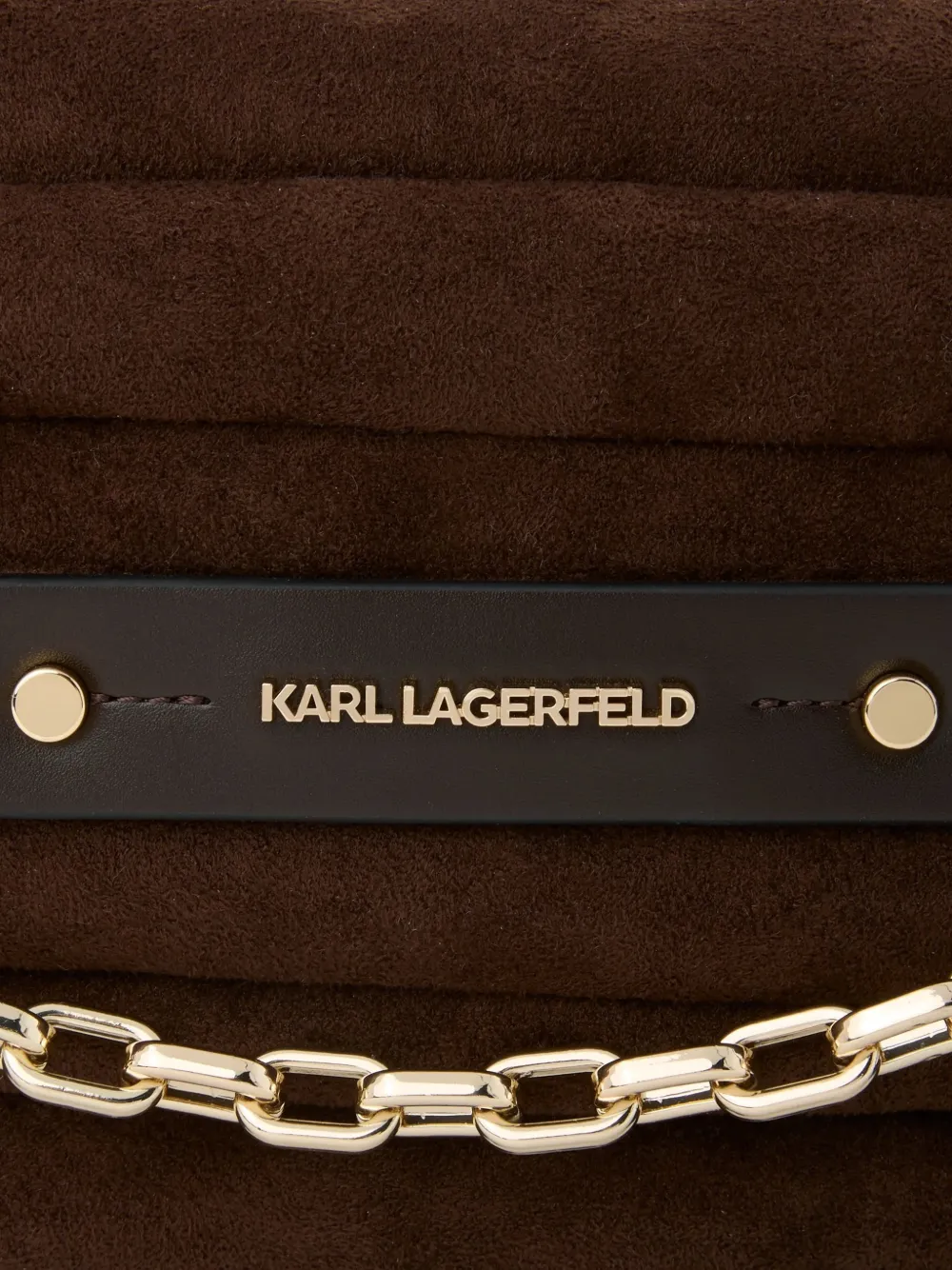Karl Lagerfeld K Essential suède crossbodytas met omslag Bruin
