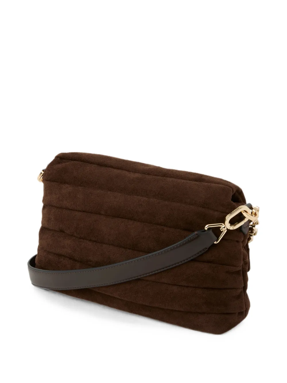 Karl Lagerfeld K Essential suède crossbodytas met omslag Bruin