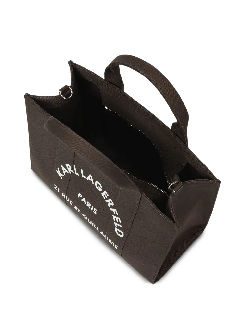 Karl Lagerfeld Medium Rue St-Guillaume vierkante shopper Bruin