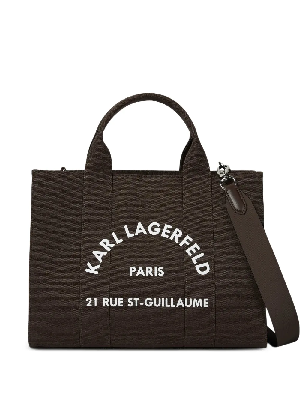 Karl Lagerfeld medium Rue St-Guillaume square tote bag - Marrone