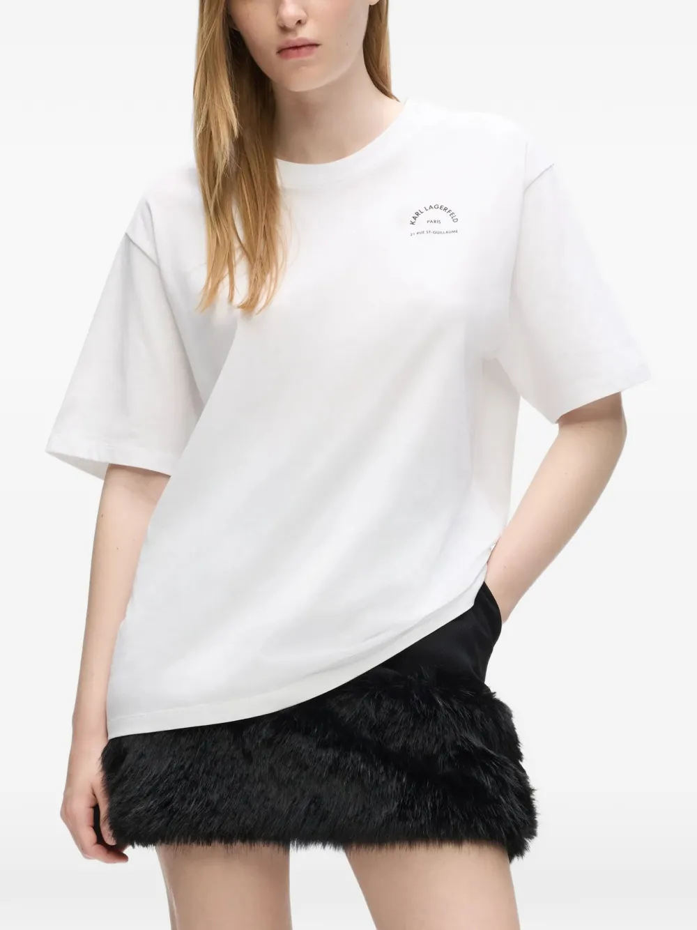 Karl Lagerfeld Rue St-Guillaume oversized T-shirt Wit