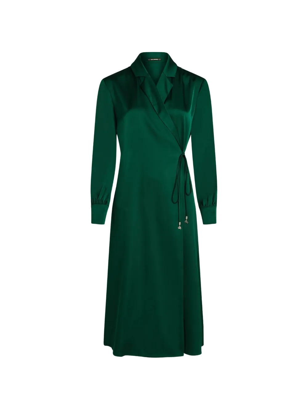 Karl Lagerfeld Wickelkleid mit Satin-Finish - Grün