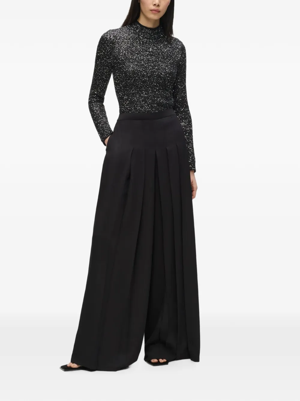 Karl Lagerfeld Geplooide broek Zwart