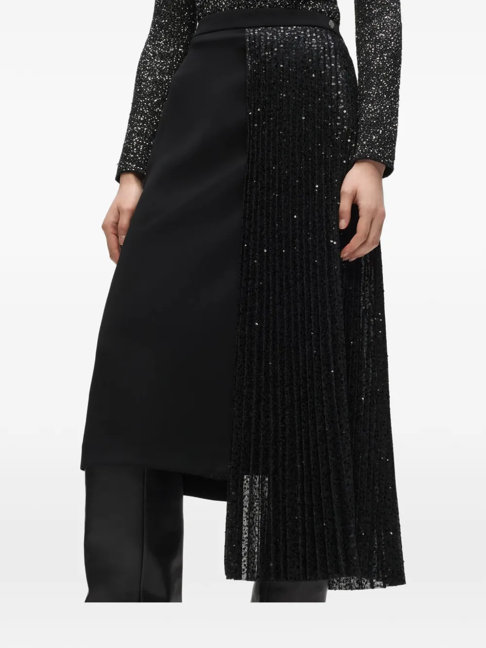 Karl Lagerfeld Asymmetrische rok Zwart