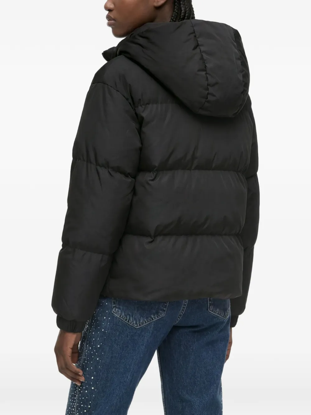Karl Lagerfeld Jeans Donsjack met logoprint Zwart