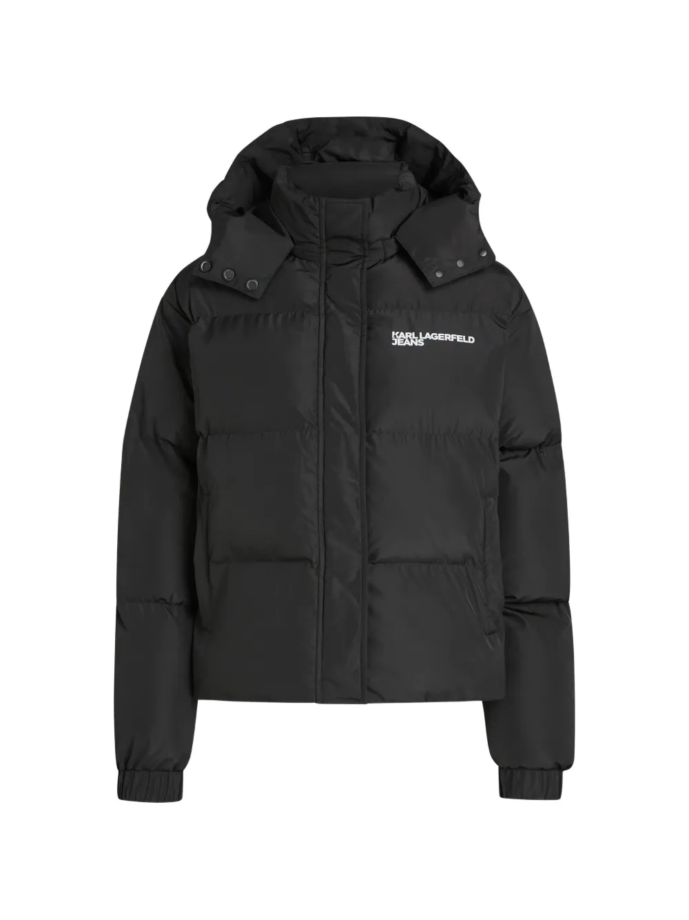 Karl Lagerfeld Jeans Gefütterte Jacke mit Logo-Print - Schwarz