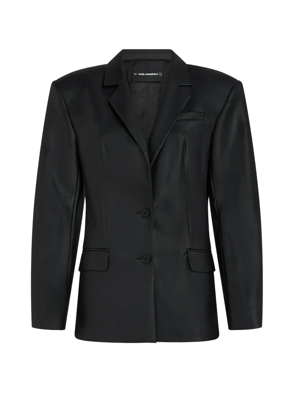 Karl Lagerfeld Sakko aus Faux-Leder - Schwarz