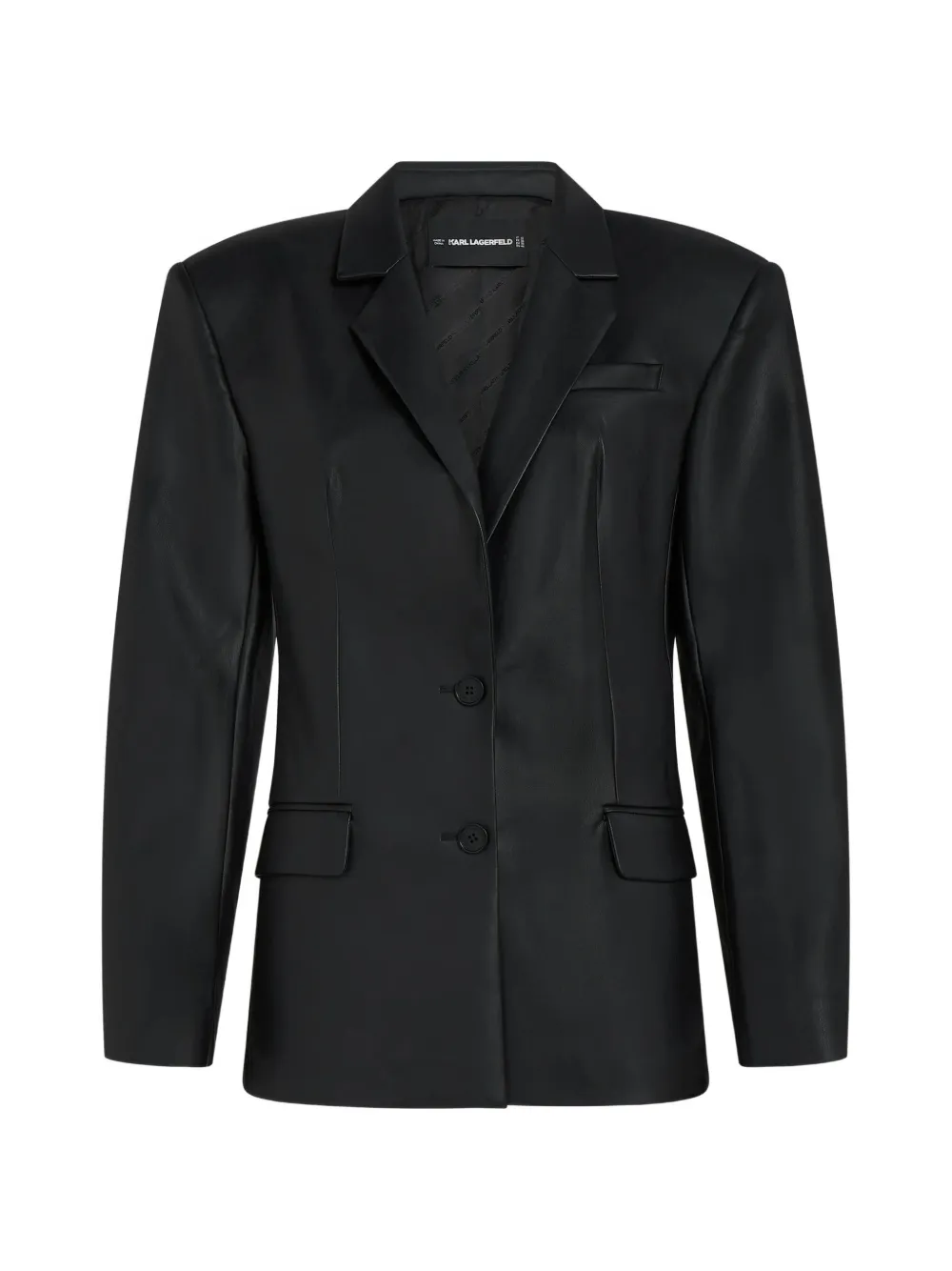Karl Lagerfeld Sakko aus Faux-Leder - Schwarz