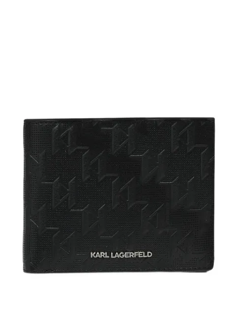 Karl Lagerfeld monogram perforated wallet