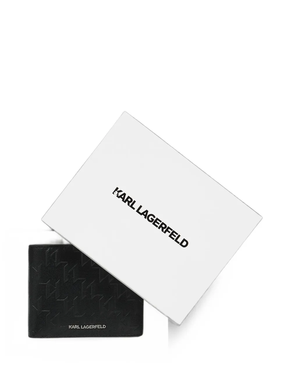 Karl Lagerfeld K Monogram perforated wallet Zwart