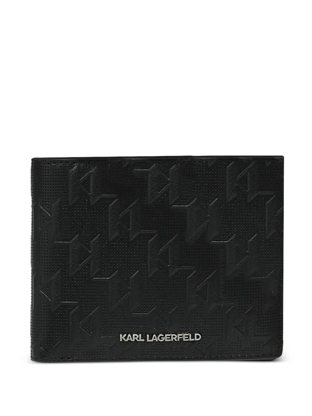 Karl Lagerfeld monogram perforated wallet - Nero