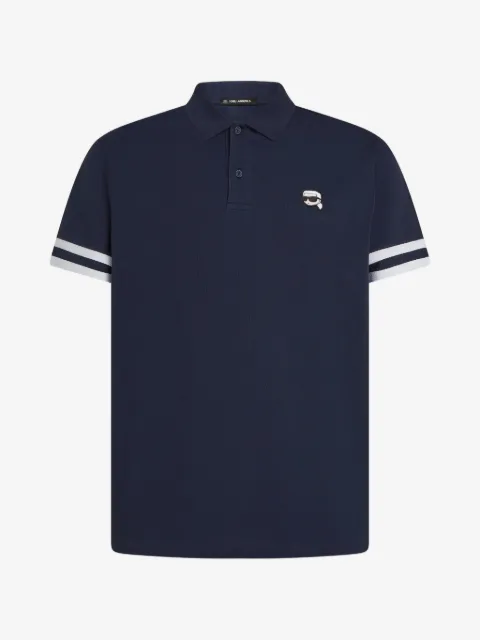 Karl Lagerfeld Ikon striped-sleeve polo shirt