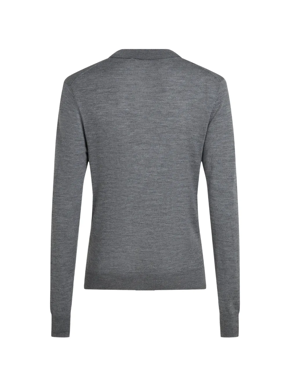 Karl Lagerfeld Poloshirt van merinowol met lange mouwen Grijs