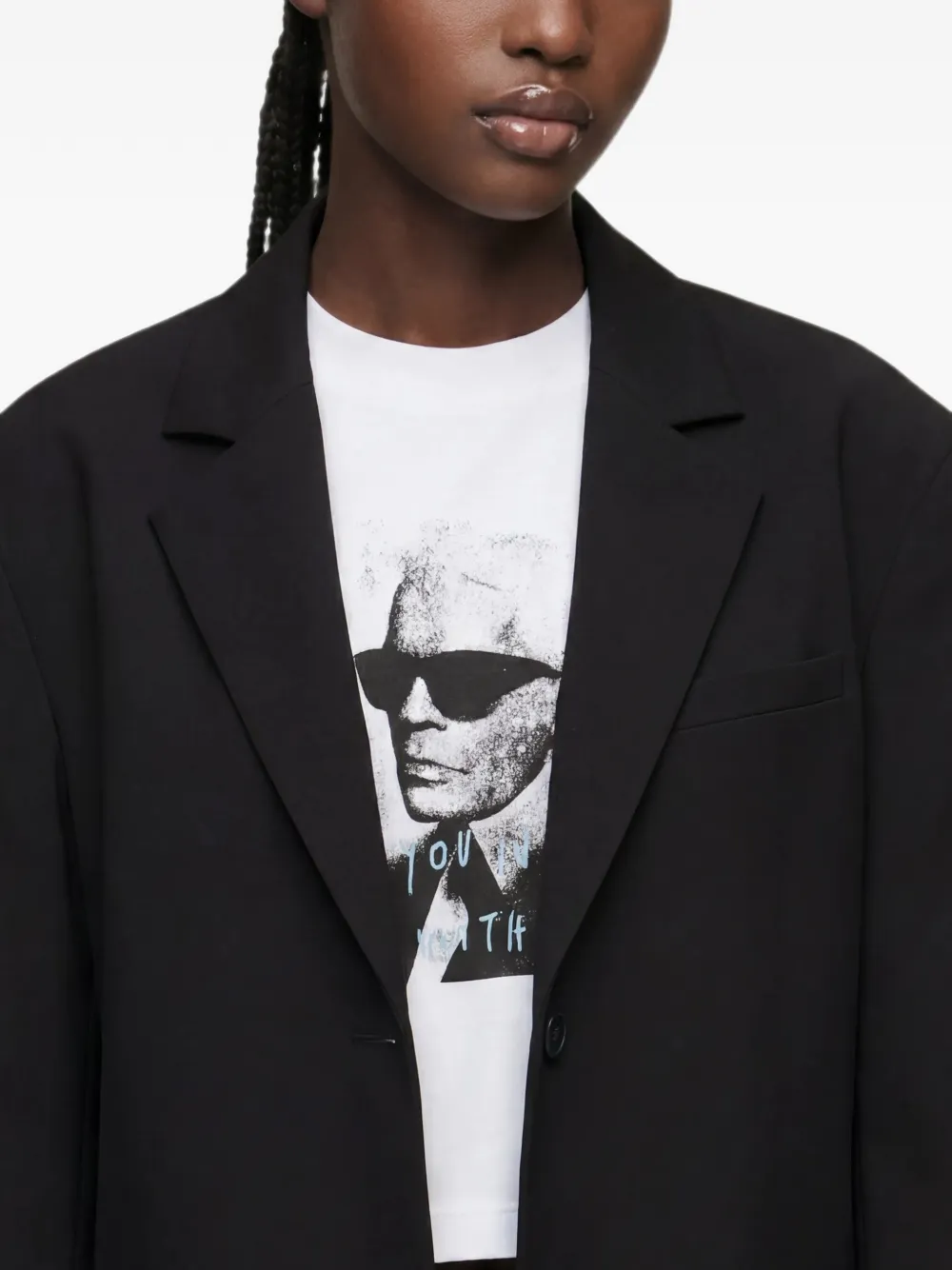 Karl Lagerfeld Jeans x Pietro Terzini oversized boxy blazer Zwart