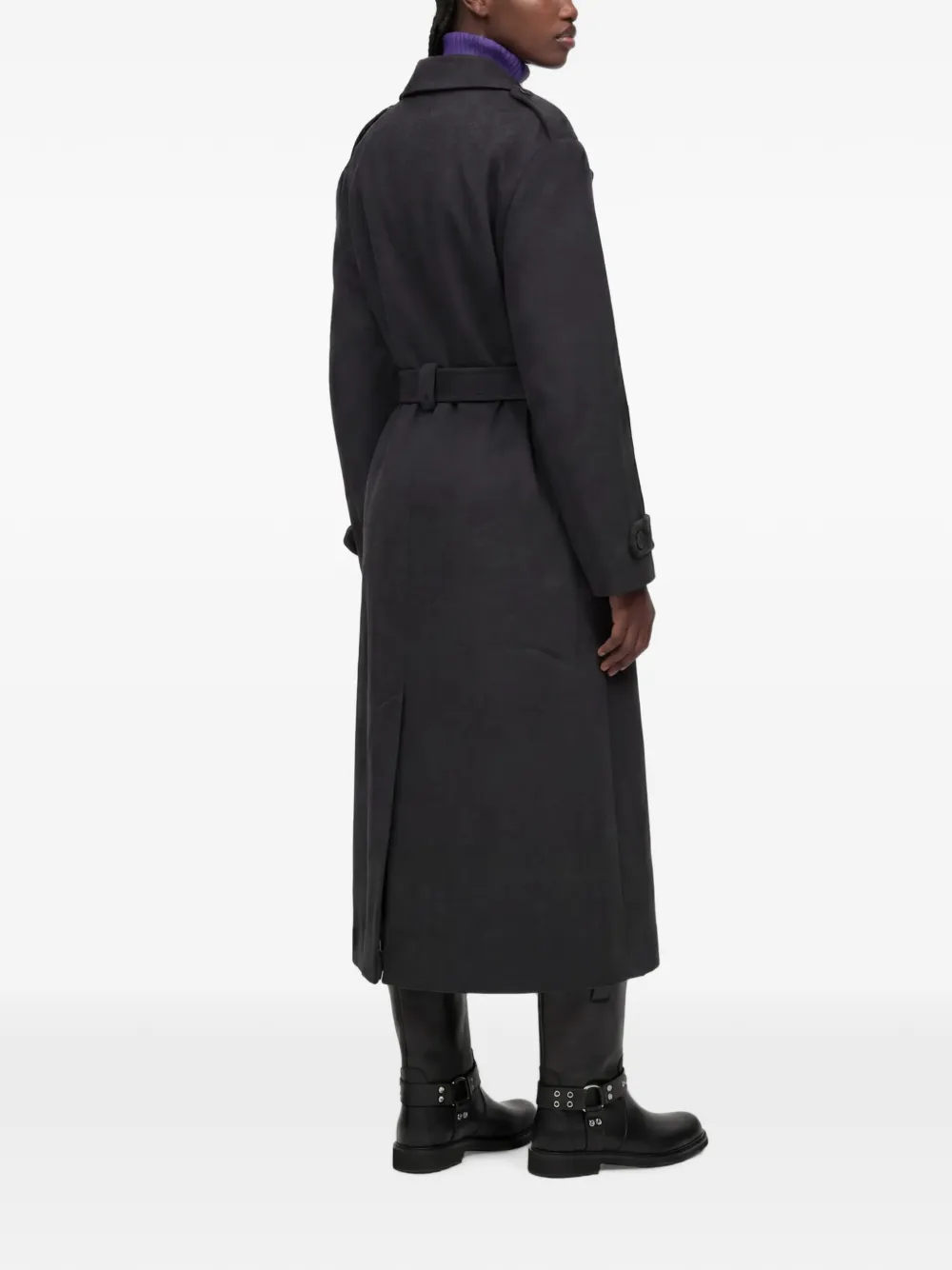 Karl Lagerfeld Jeans Jas met ceintuur Zwart