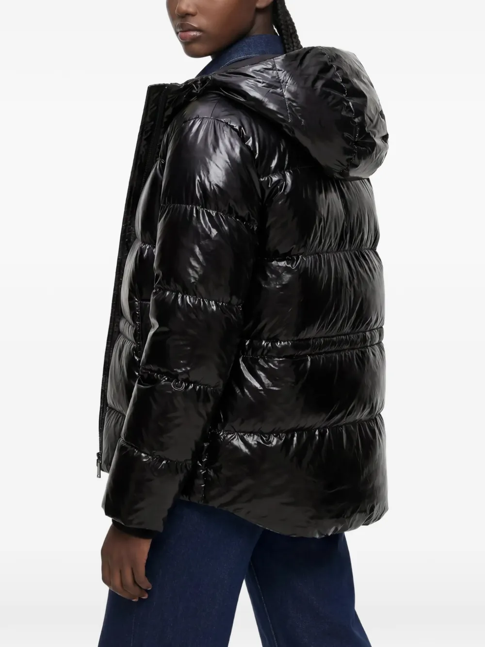 Karl Lagerfeld Jeans Donsjack met capuchon Zwart