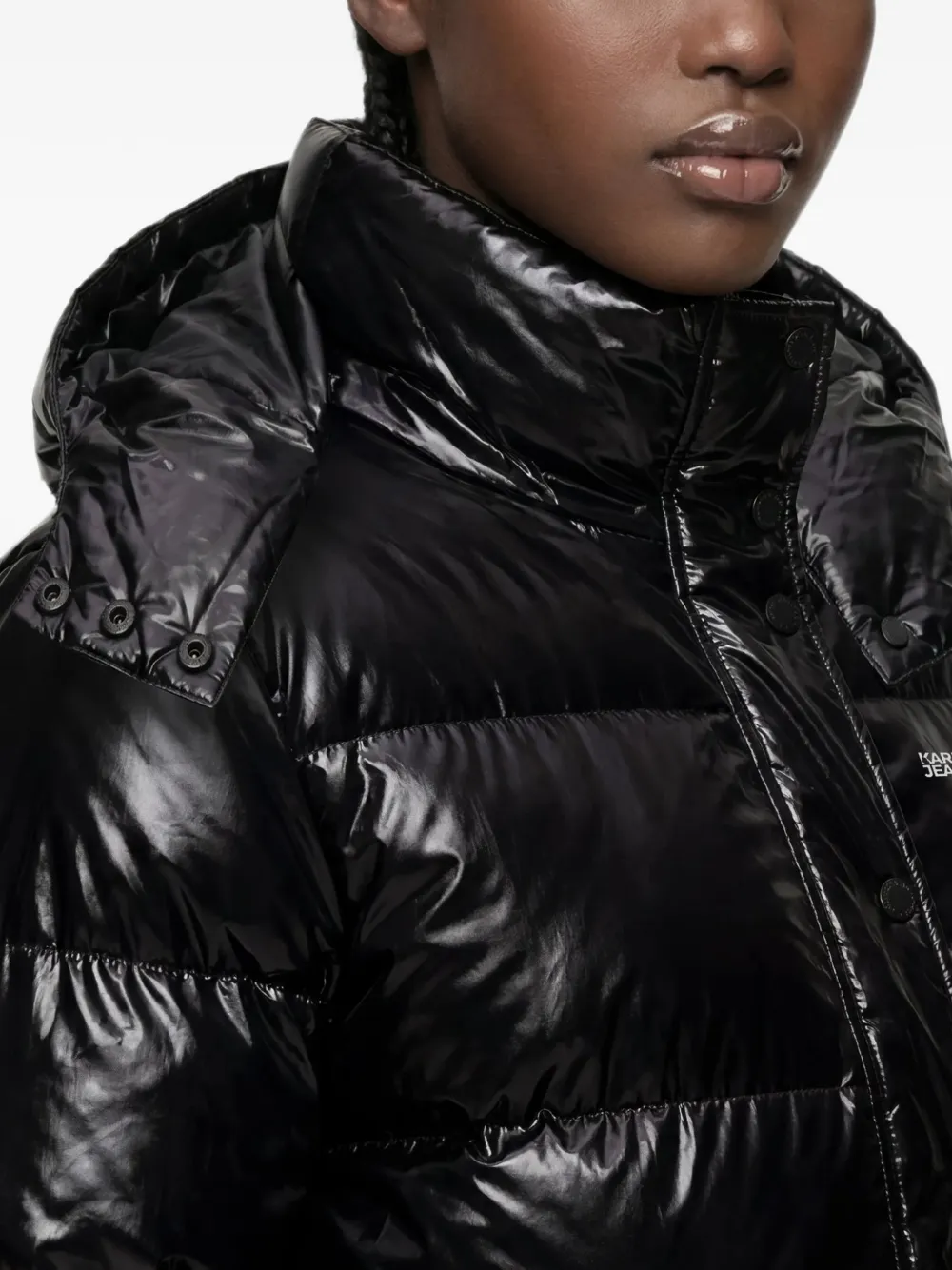 Karl Lagerfeld Jeans Donsjack met capuchon Zwart