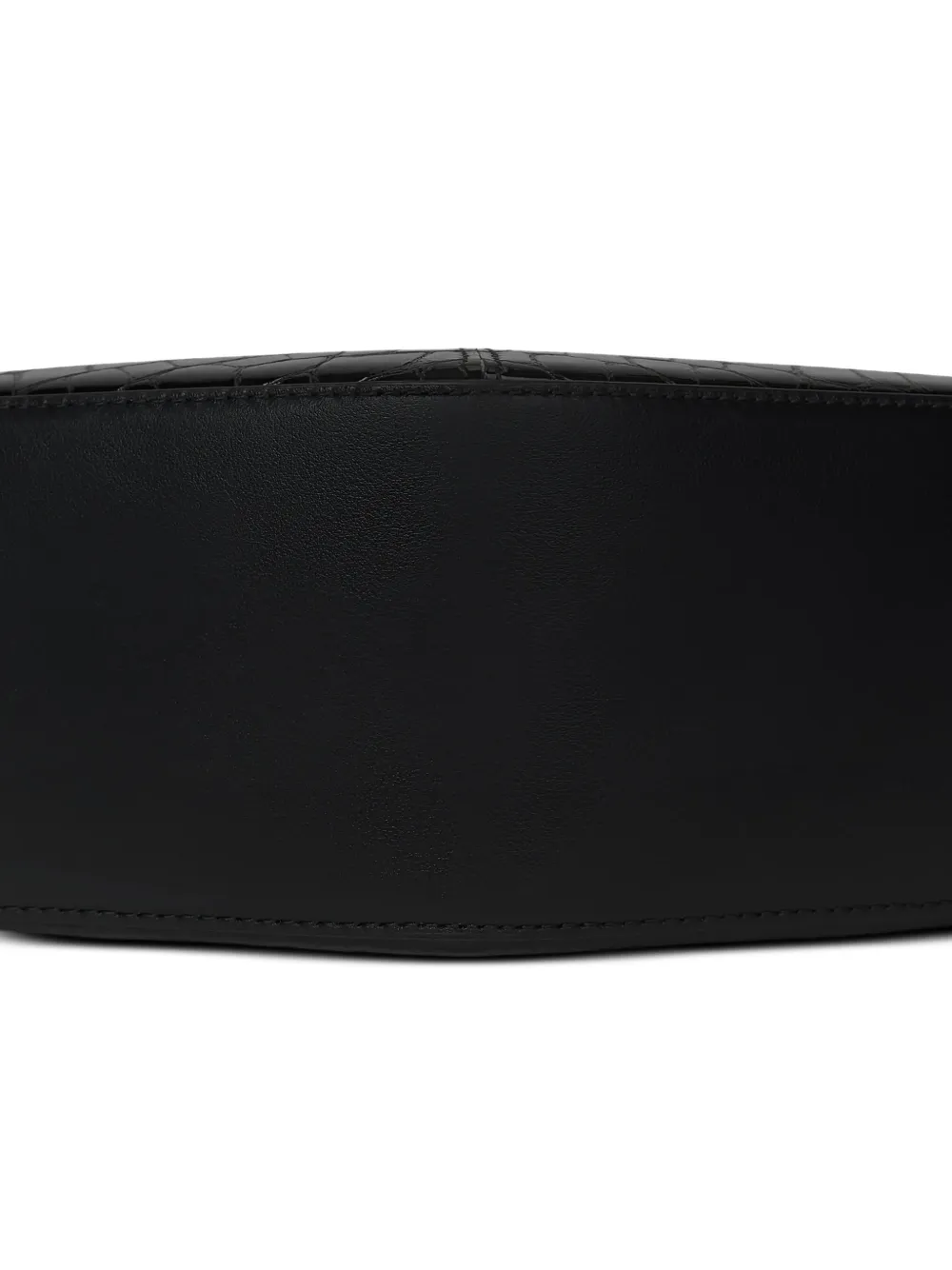 Karl Lagerfeld Karl Studio K Autograph leren schoudertas met krokodillen-reliëf Zwart