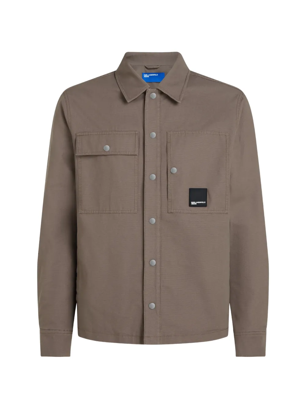 Karl Lagerfeld Jeans logo-patch shirt jacket - Braun