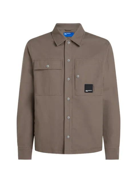 Karl Lagerfeld Jeans logo-patch shirt jacket