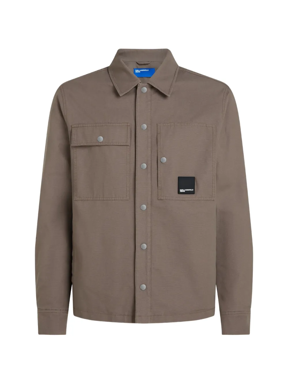 Karl Lagerfeld Jeans Shirtjack met logopatch Bruin