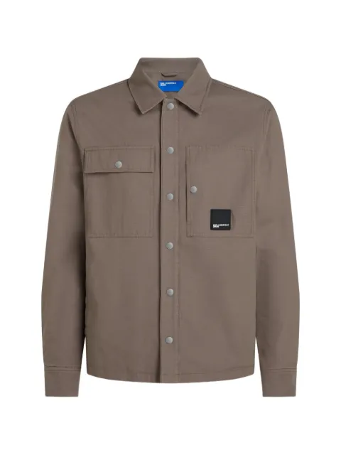 Karl Lagerfeld Jeans sobrecamisa con parche del logo