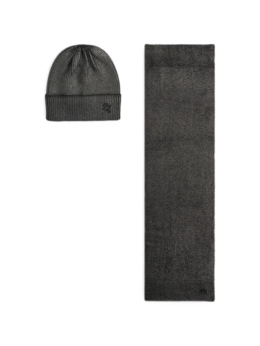 Karl Lagerfeld Ikon Geschenkset mit Beanie und Schal - Schwarz