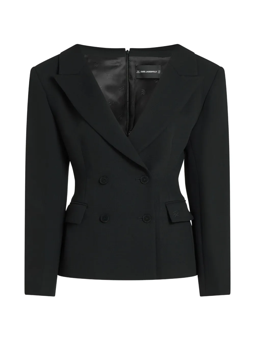 Karl Lagerfeld Karl Studio wide shoulder blazer - Black