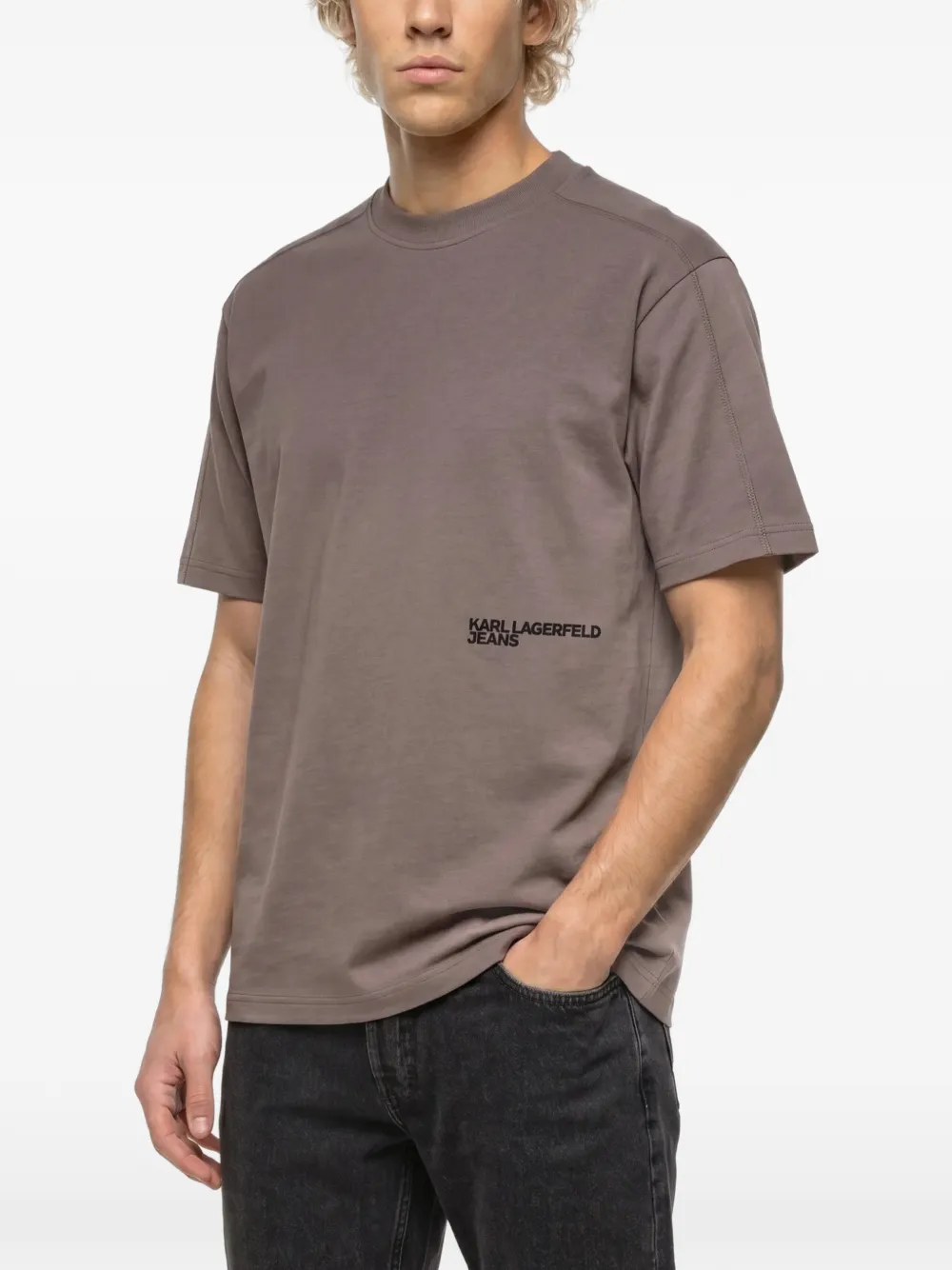 Karl Lagerfeld Jeans Ruimvallend T-shirt Grijs