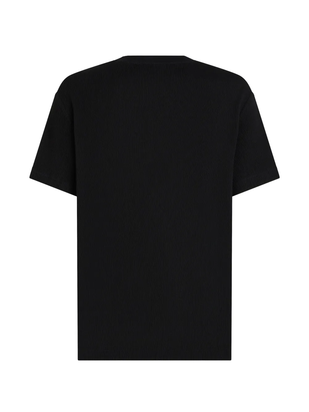 Karl Lagerfeld Jeans Ribgebreid T-shirt met logo-patch Zwart