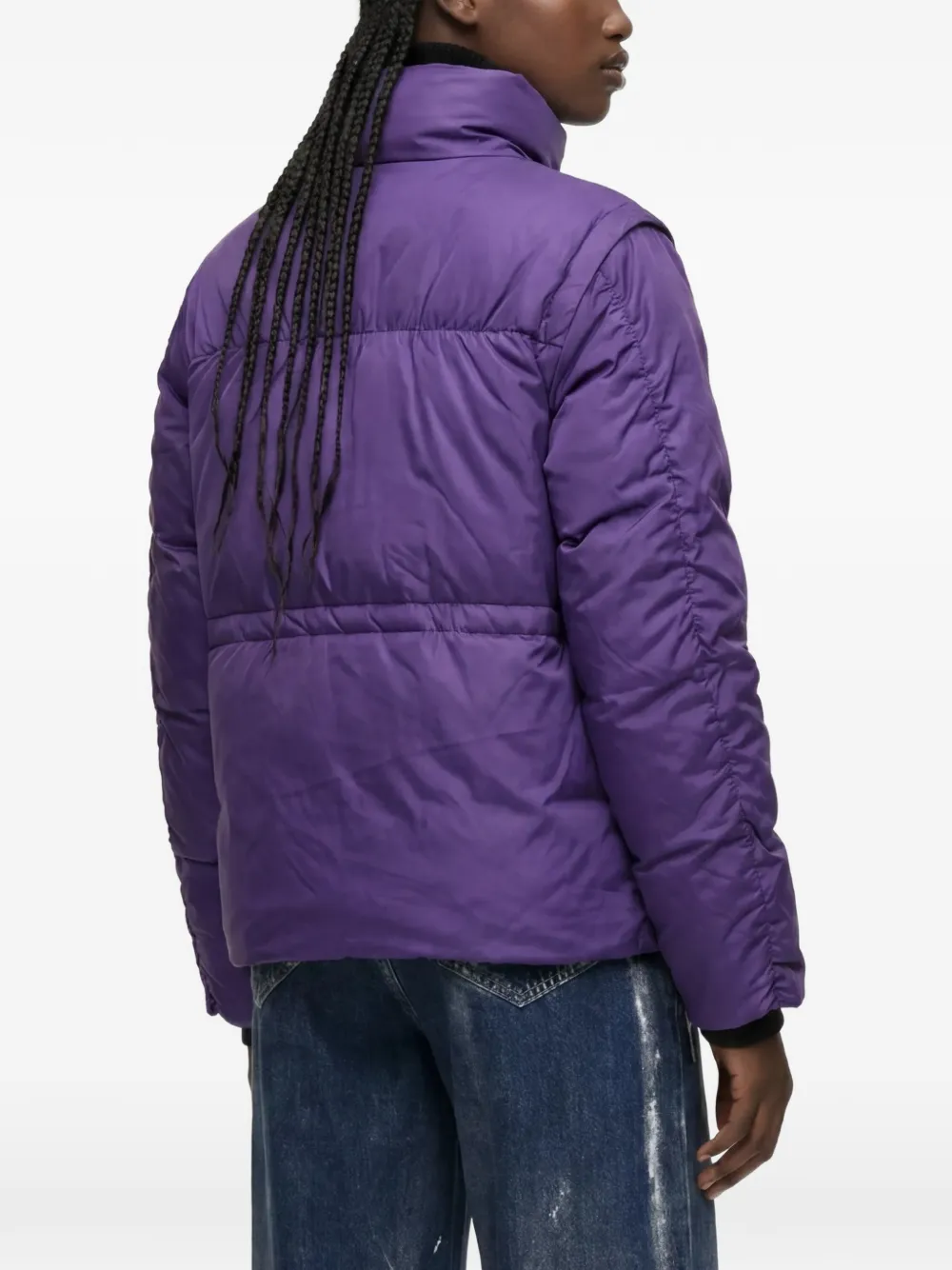 Karl Lagerfeld Jeans Donsjack met ruches Paars