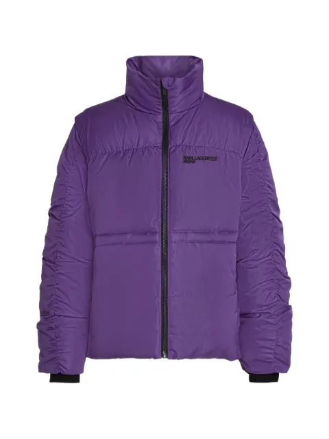 Karl Lagerfeld Jeans ruched-sleeve puffer jacket