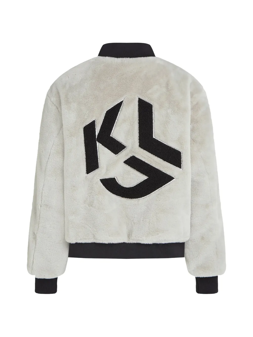 Karl Lagerfeld Jeans reversible faux-fur bomber jacket Beige