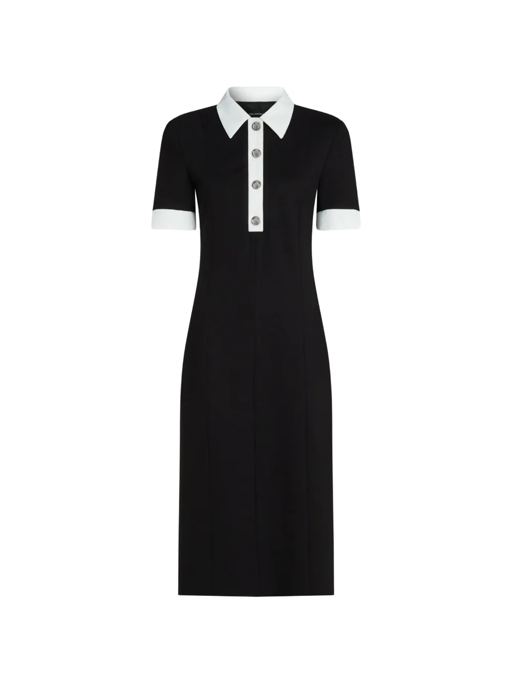 Karl Lagerfeld contrast-collar dress - Nero